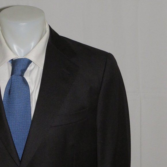 Cantarelli Recent Solid Gray Two Button Blazer 42R